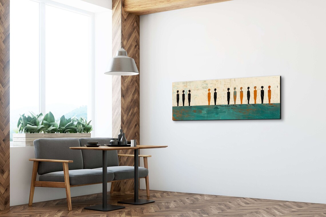 Minimalist Abstract People On The Horizon Art Print - Image 6