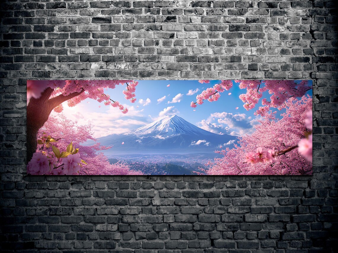 Mount Fuji Art Print, Japanese Mountain Dreamscape - Image 2