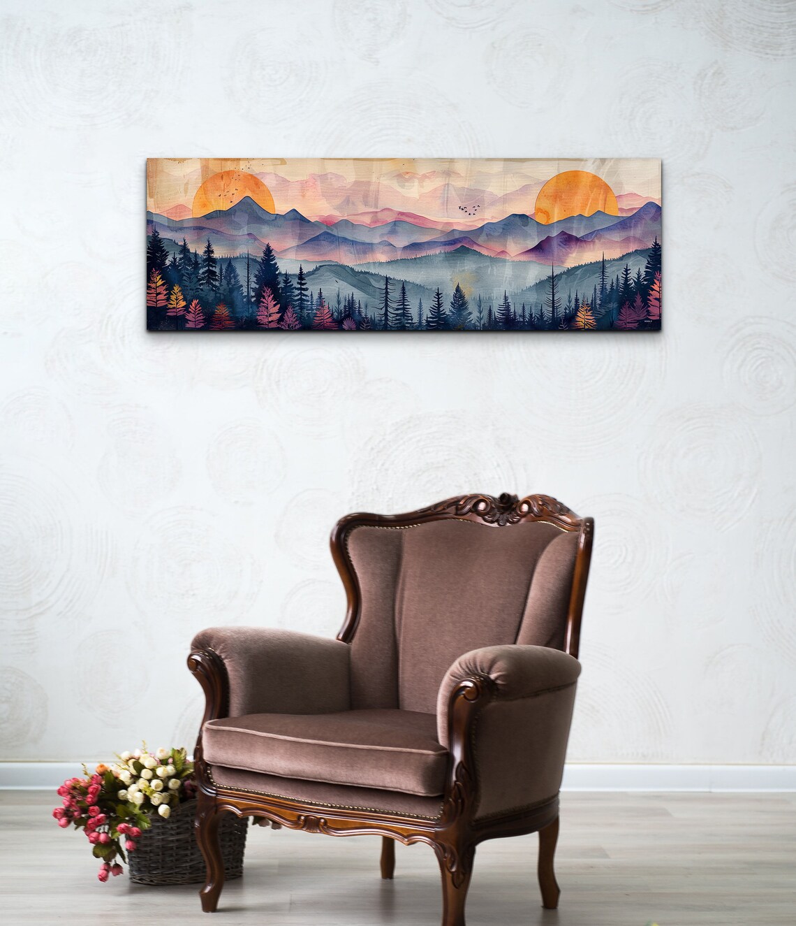 Adirondack Mountains Mid-Century Modern Landscape - Image 4