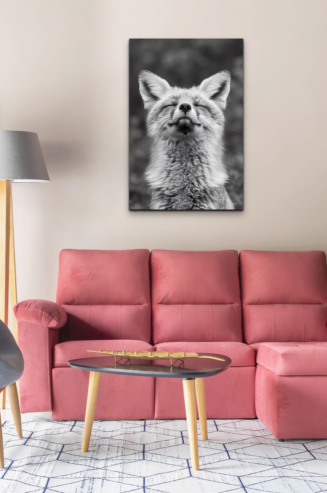 Smiling Fox Animal Wall Art Print - Image 6