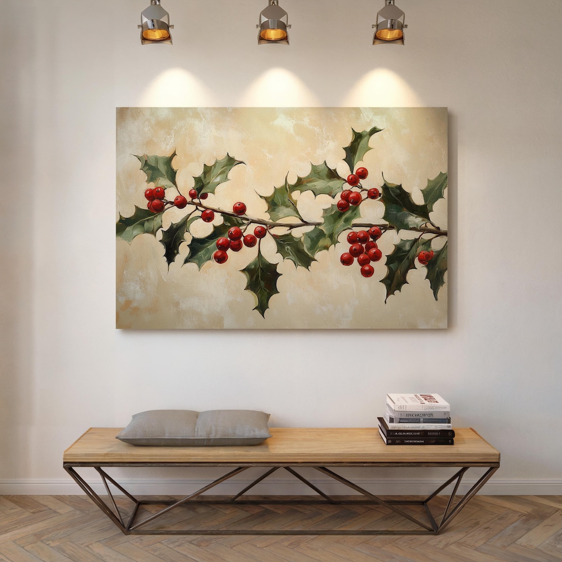 Vintage Holly Berries Art Print, Christmas Decor - Image 7