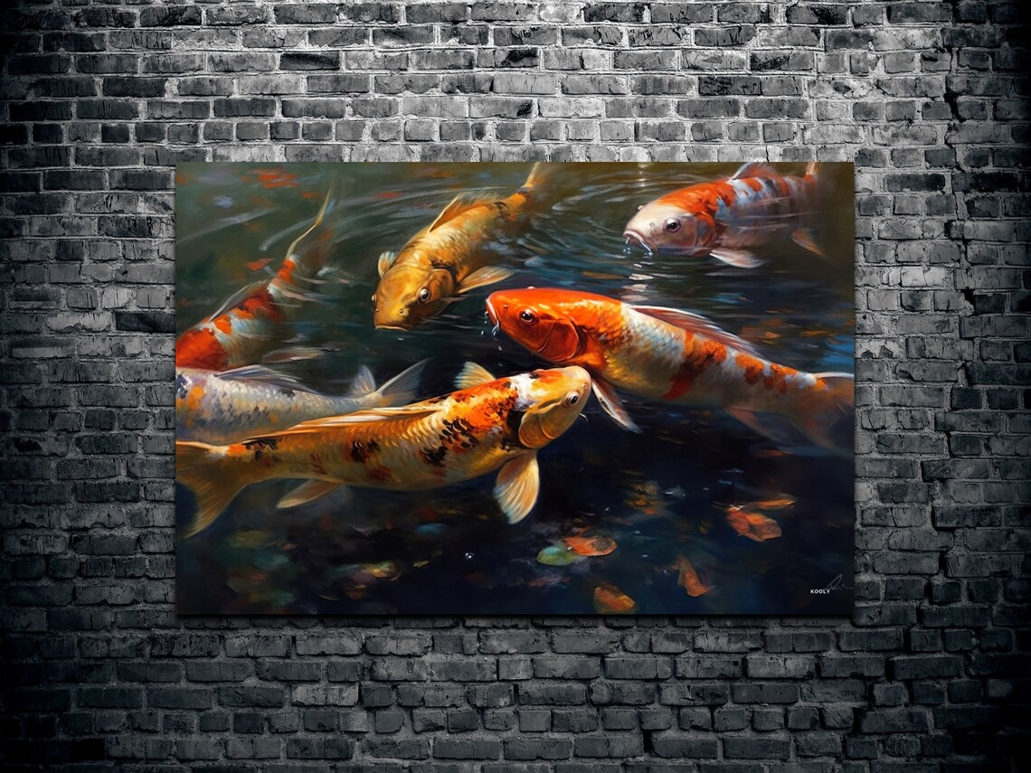Koi Fish Pond Wall Art - Image 2