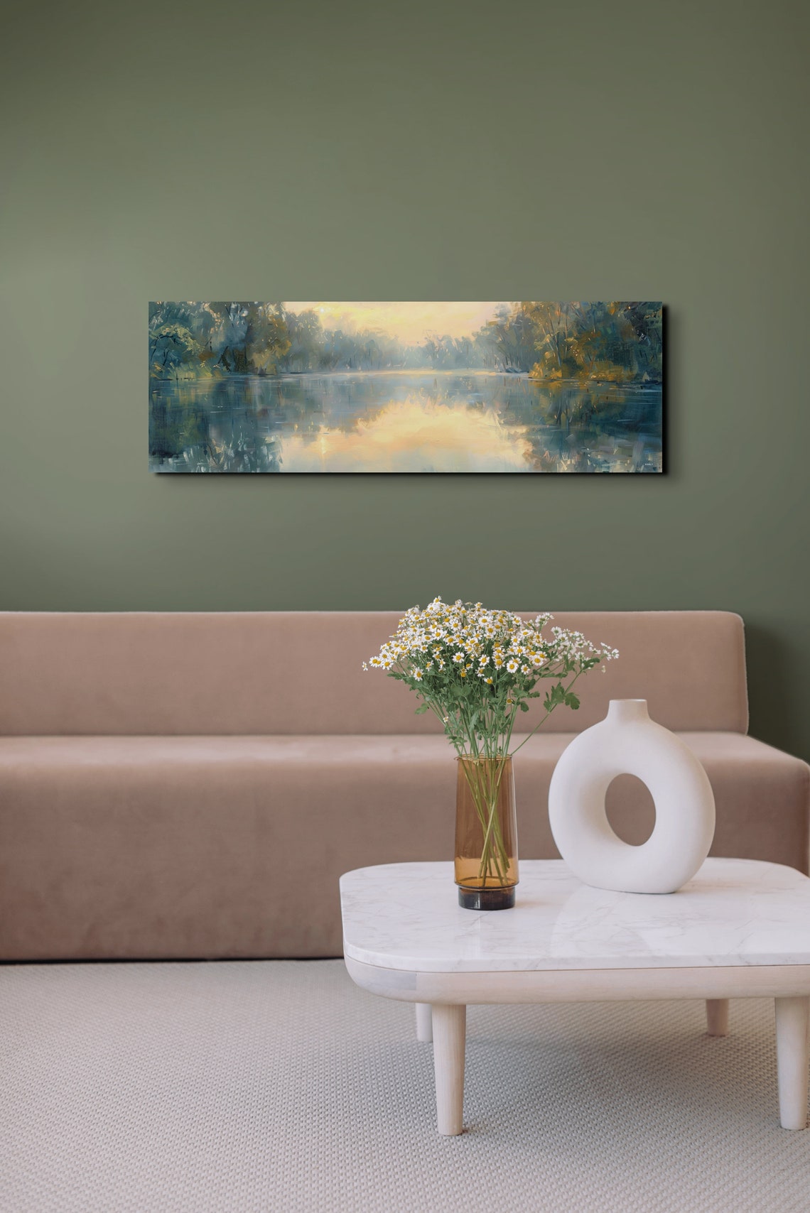 Quiet Morning Lake Mirror Calm Misty Sunrise Landscape Wall Poster - Image 7