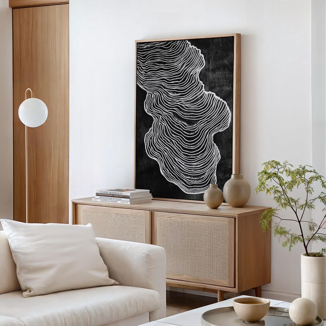 Abstract Wavy Line Art, Minimalist Wall Art Print - Image 4