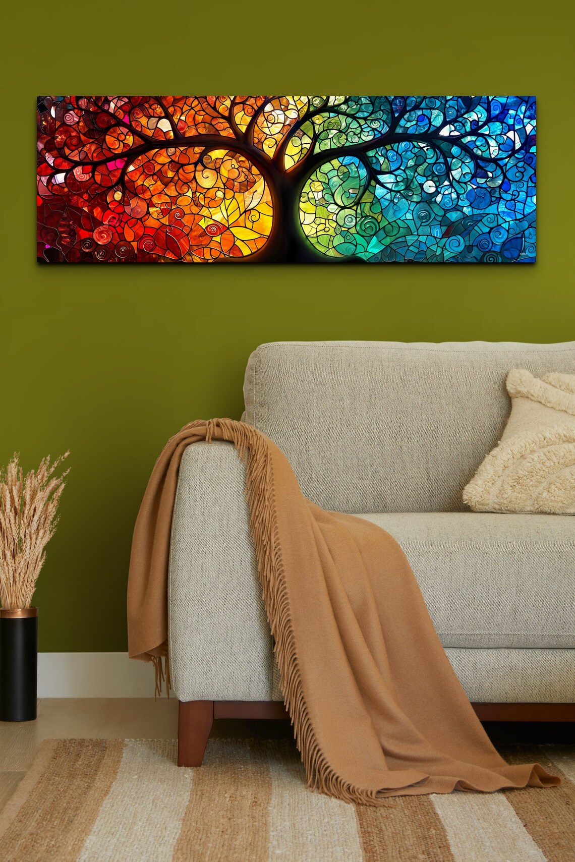 Tree Of Life Stained Glass Four Seasons Mosaic Nature Wall Art - Image 7