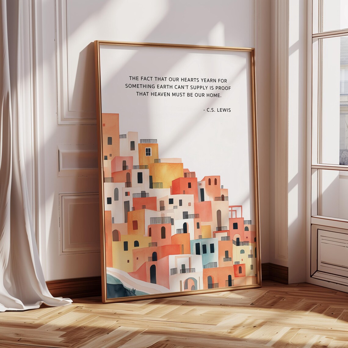 C.S. Lewis Quote On Heaven, Watercolor Village