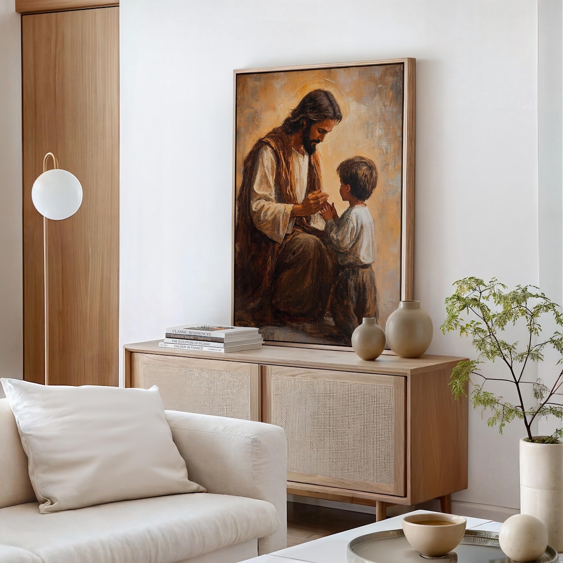 Jesus Teaching A Child, Inspirational Home Decor - Image 5