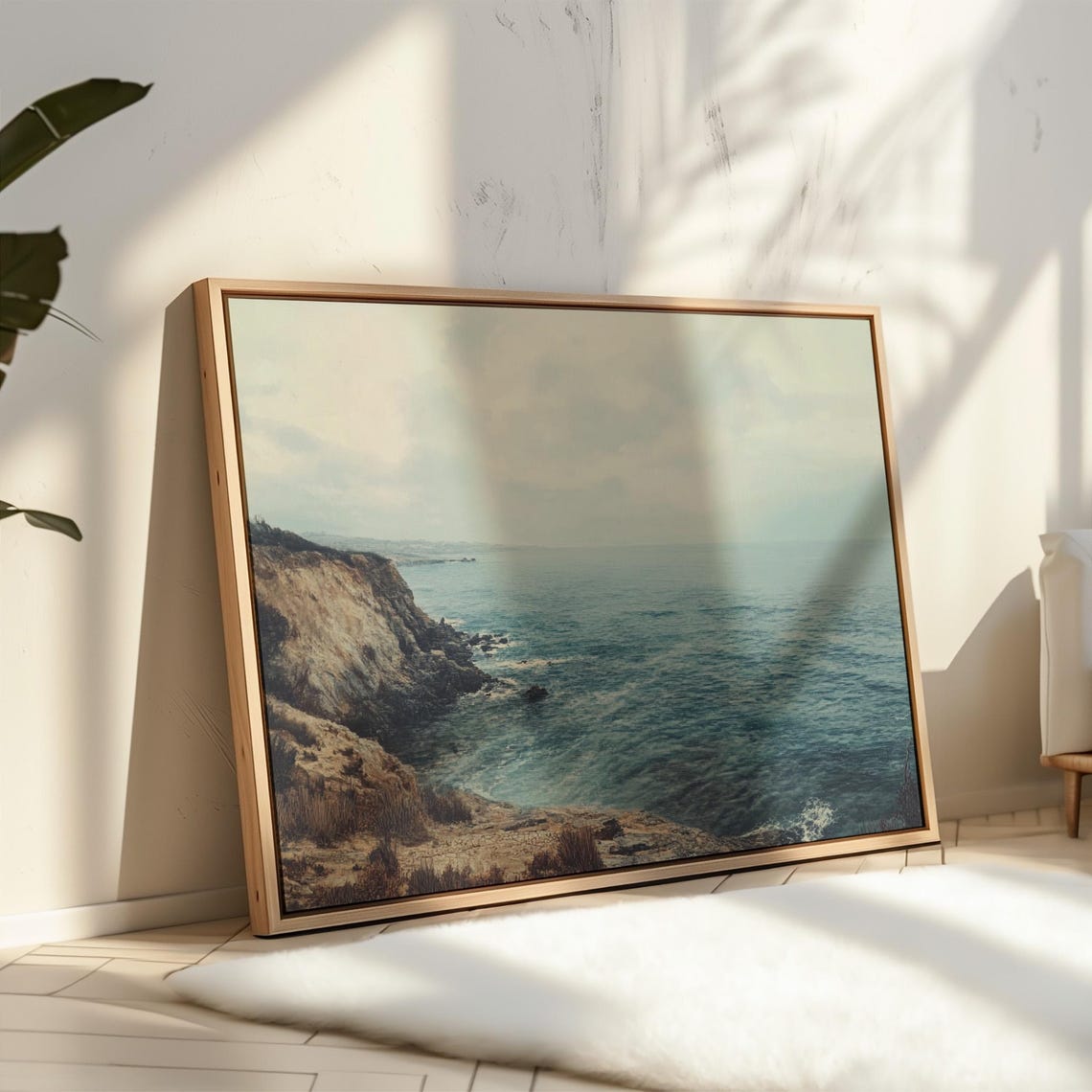 Serene Coastal Cliff Ocean View Seascape Tranquil Nature Poster - Image 4