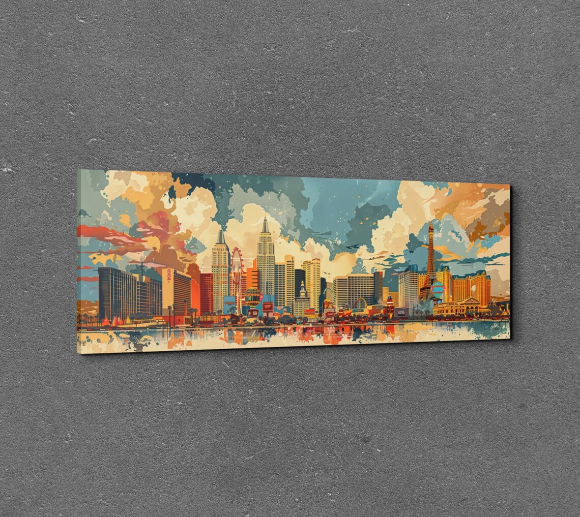 Las Vegas Strip, Mid Century Modern Art Print - Image 3
