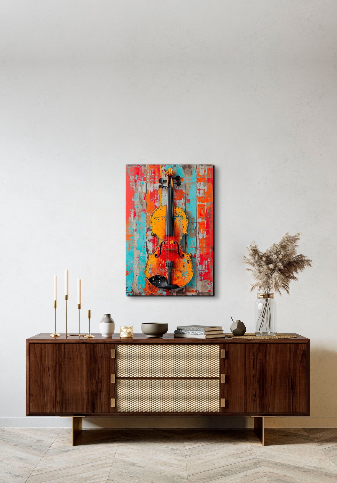 Pop Art Violin Wall Art Print - Image 4