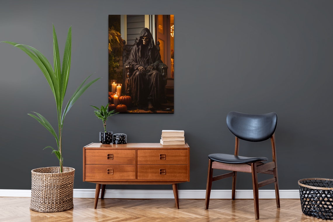 Grim Reaper Halloween Spooky Wall Art - Image 6