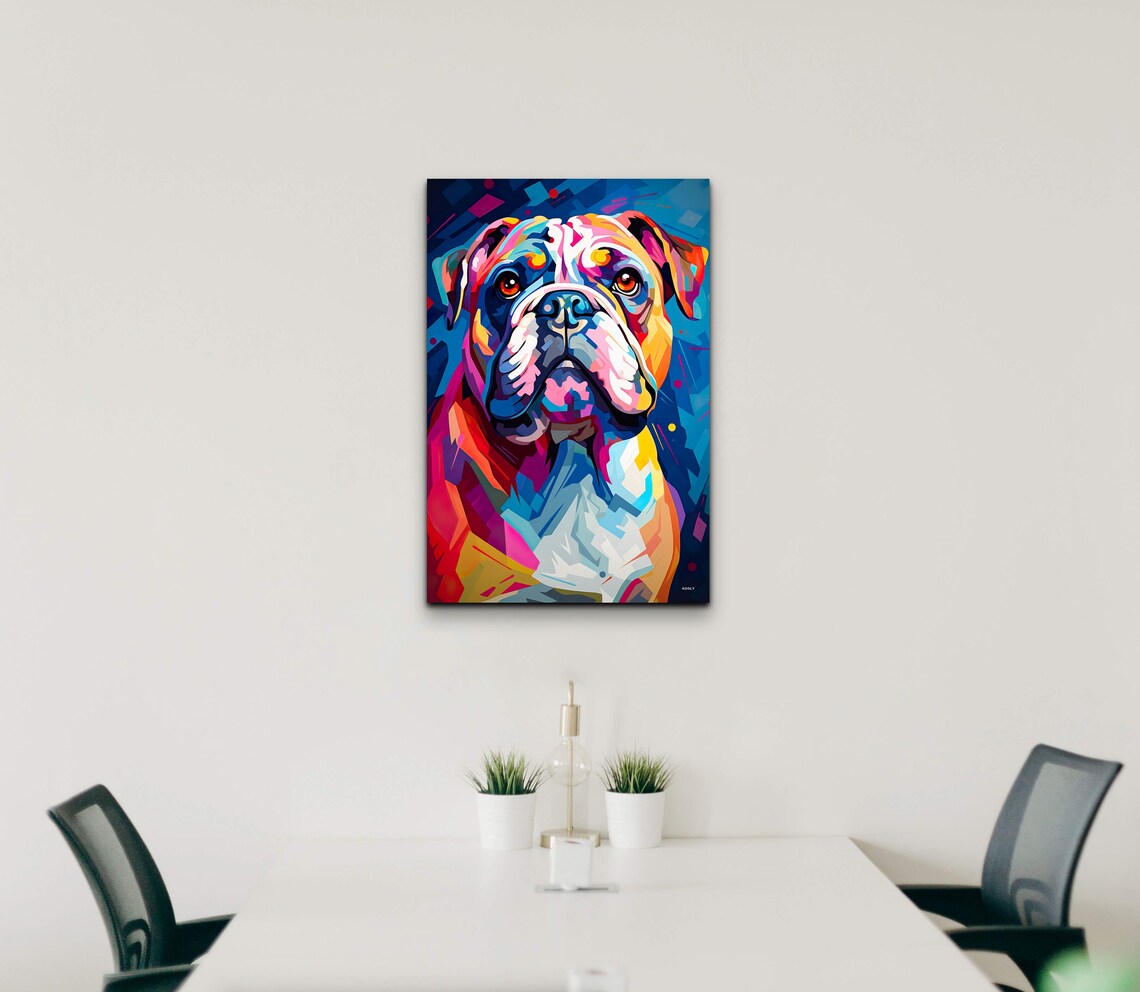 English Bulldog Pop Art Poster, Cute Pet Portrait - Image 6