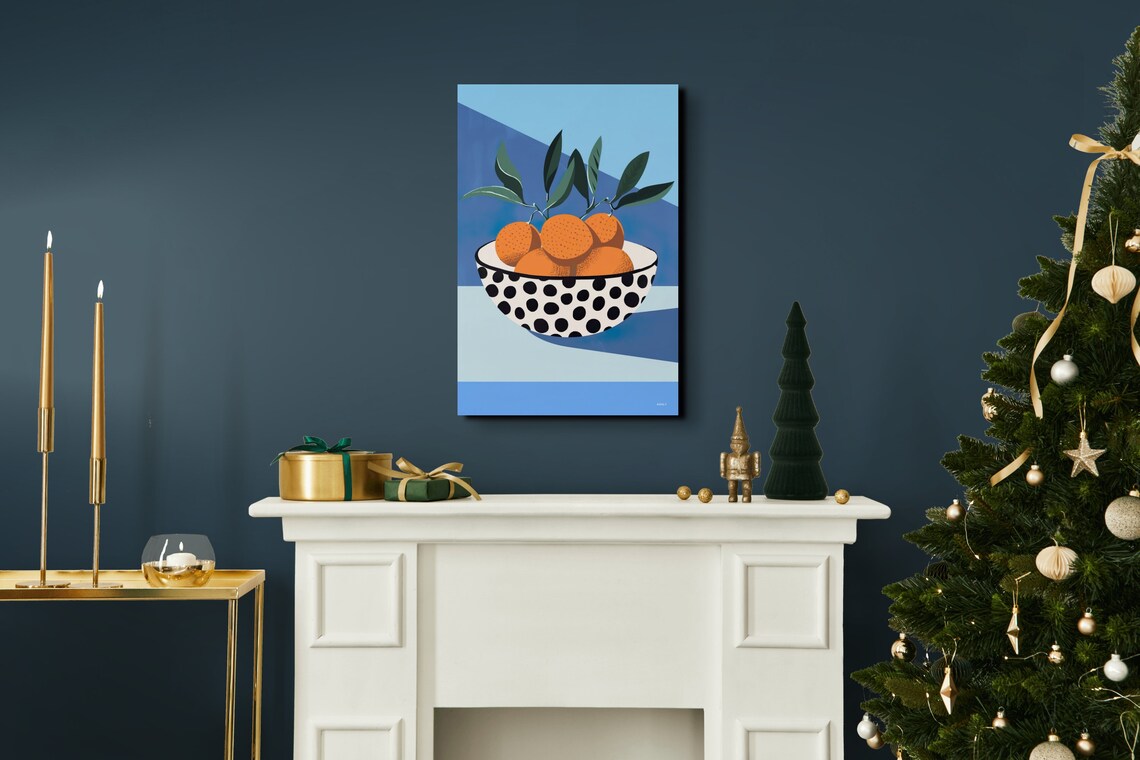 Minimalist Oranges, Mid-Century Modern Kitchen Art - Image 7
