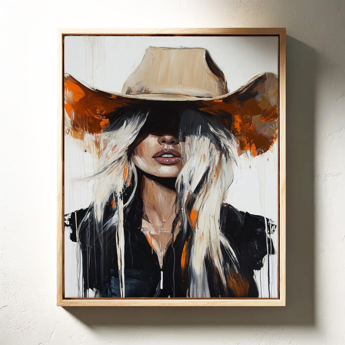 Abstract Cowgirl Modern Western Art Print - Image 3