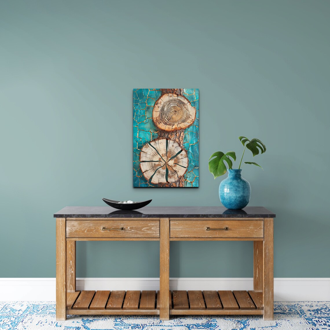 Abstract Tree Ring Nordic Natural Art Print - Image 5