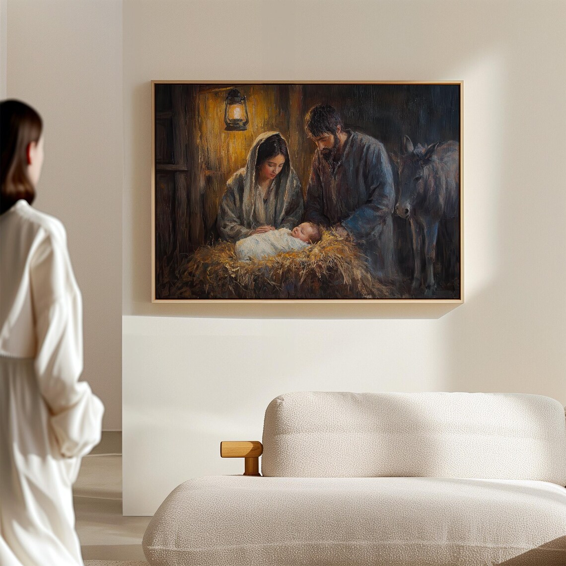 Christian Nativity Jesus In The Manger Art Print - Image 6
