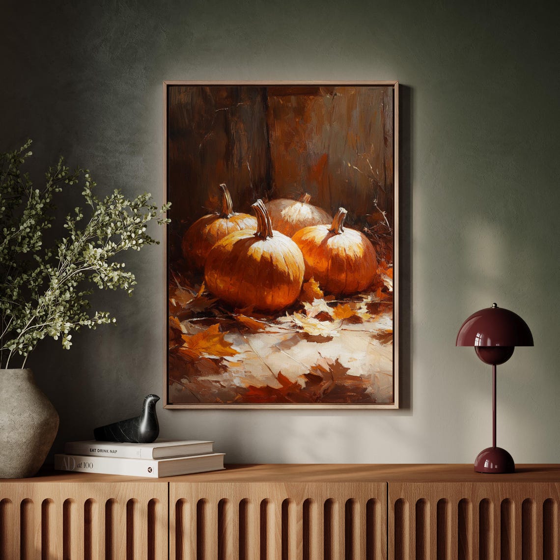 Rustic Pumpkin Still Life Autumn Harvest with Orange Pumpkins Poster - Image 5