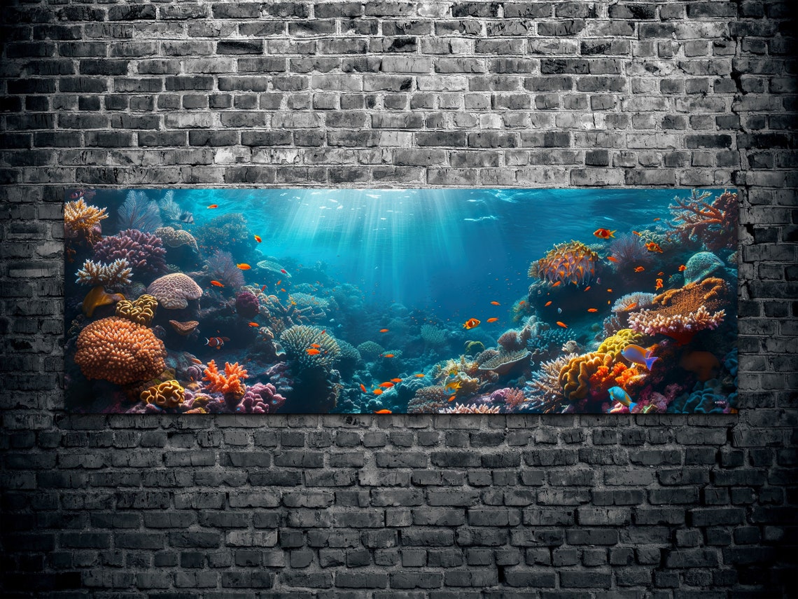 Coral Reef Underwater Seascape Panoramic Ocean Tropical Fish Poster - Image 5
