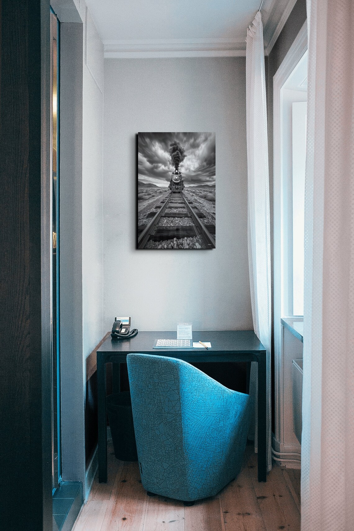 Minimalist Train Wall Art Print, Railway Decor - Image 4