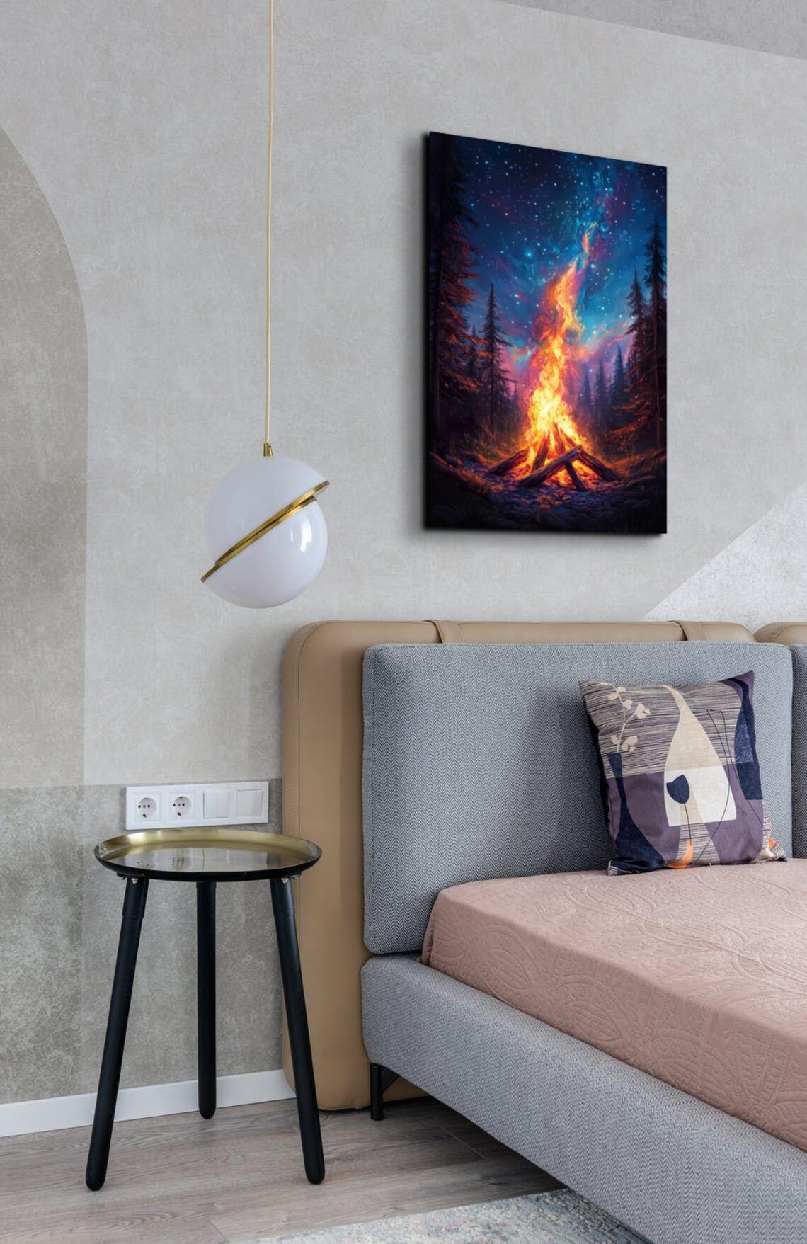 The Original Campfire Art Print, Autumn Season - Image 4