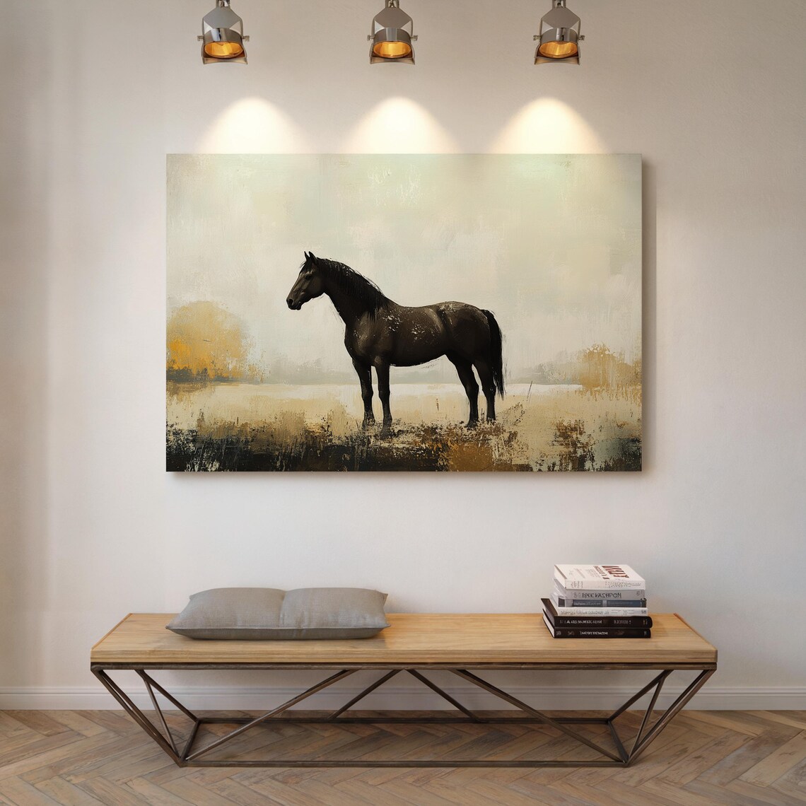 Majestic Horse Rustic Farmhouse Art Print - Image 4