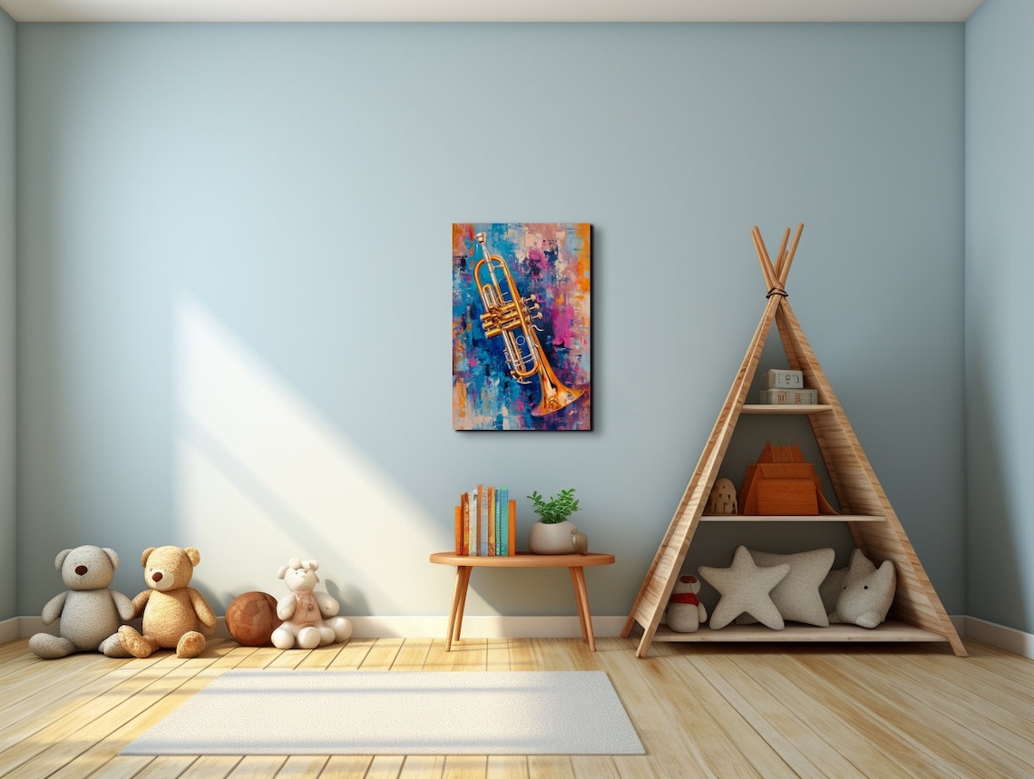Pop Art Trumpet Wall Art Print, Vintage Retro - Image 7