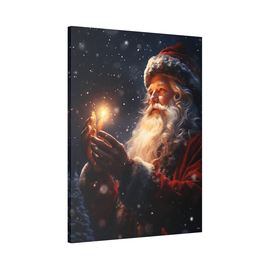 Magical Santa Christmas Art Print, Holiday Decor - Image 2