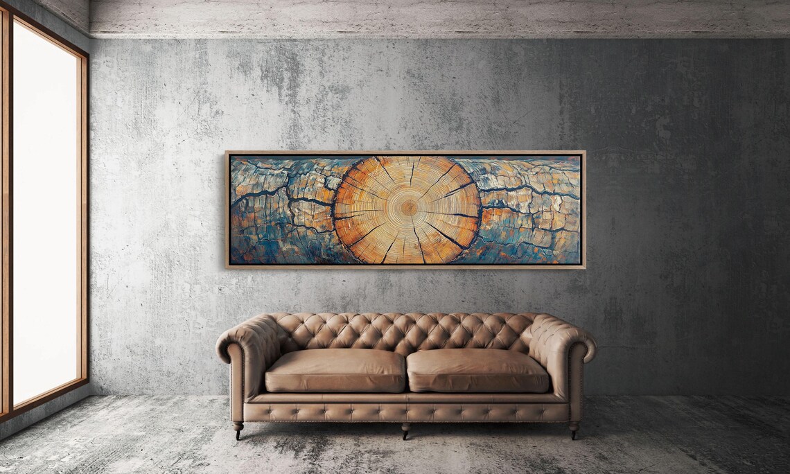 Rustic Tree Ring Art, Nature-Inspired Wall Decor - Image 3