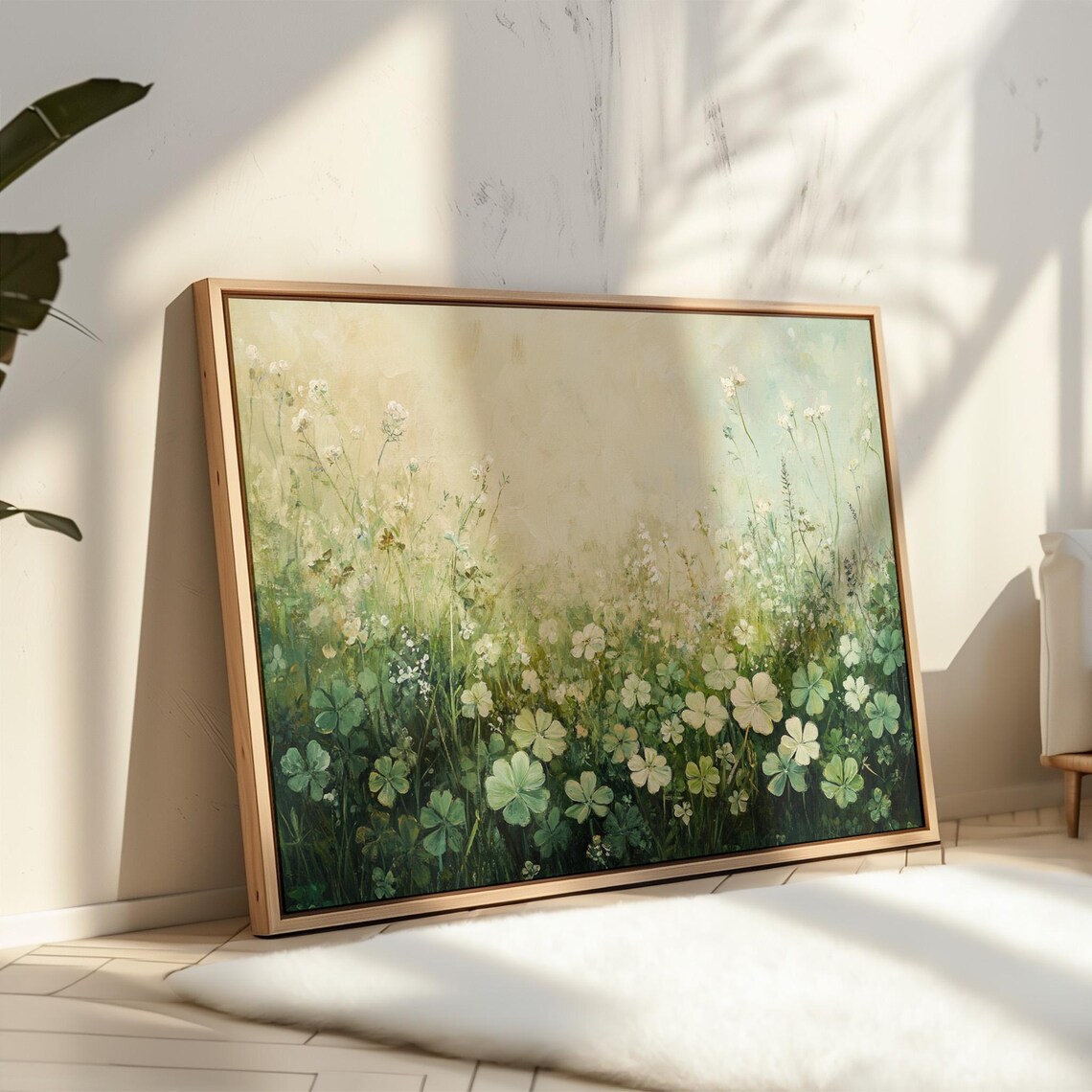 Wildflower And Clover Field Wall Art Print - Image 4