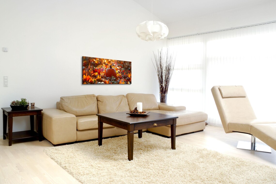 Fall Rustic Leaves Landscape, Halloween Decor - Image 3