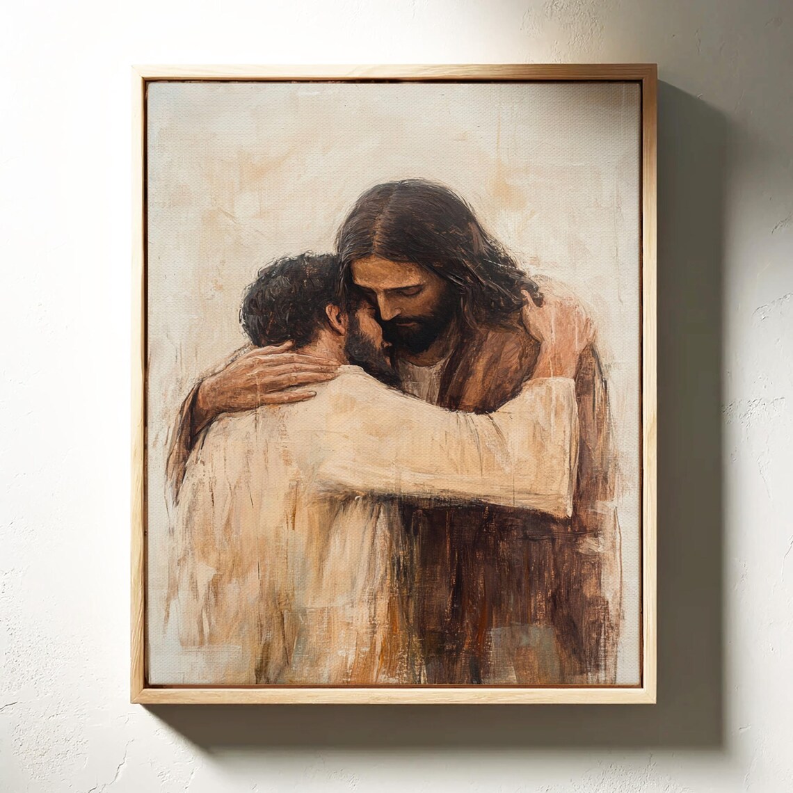 Jesus Embracing Man Christian Wall Art, Forgiveness - Image 4