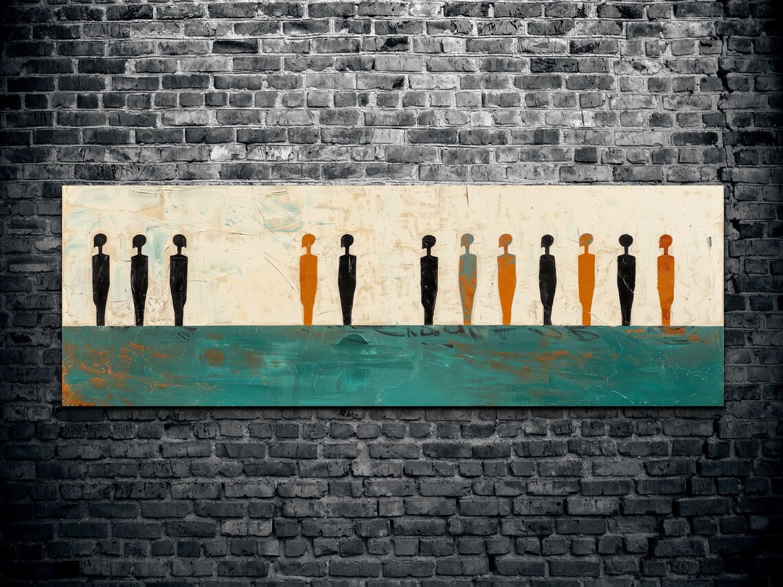 Minimalist Abstract People On The Horizon Art Print - Image 2