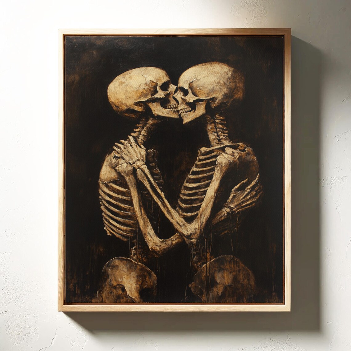 Eternal Embrace Skeleton Wall Art Print, Gothic - Image 6