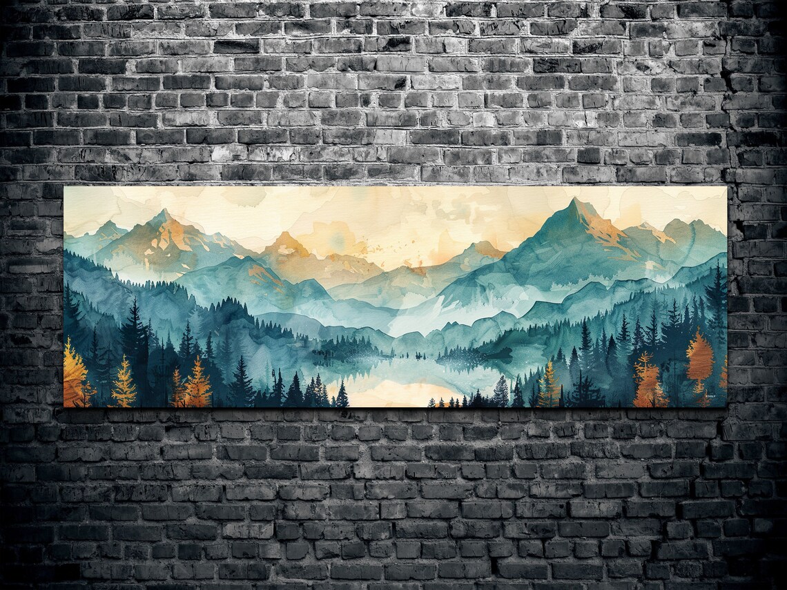 Cascade Mountain Range Mid-Century Modern Poster - Image 2