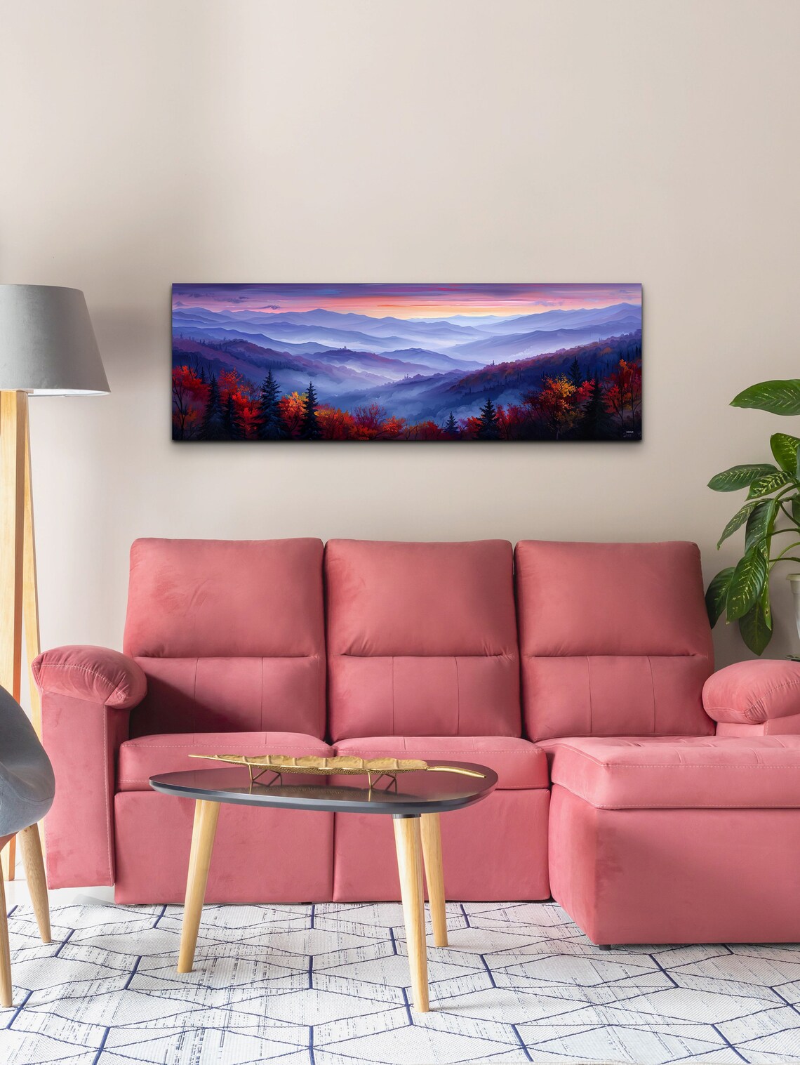 Misty Mountain Valley, Scenic Sunrise Landscape - Image 3