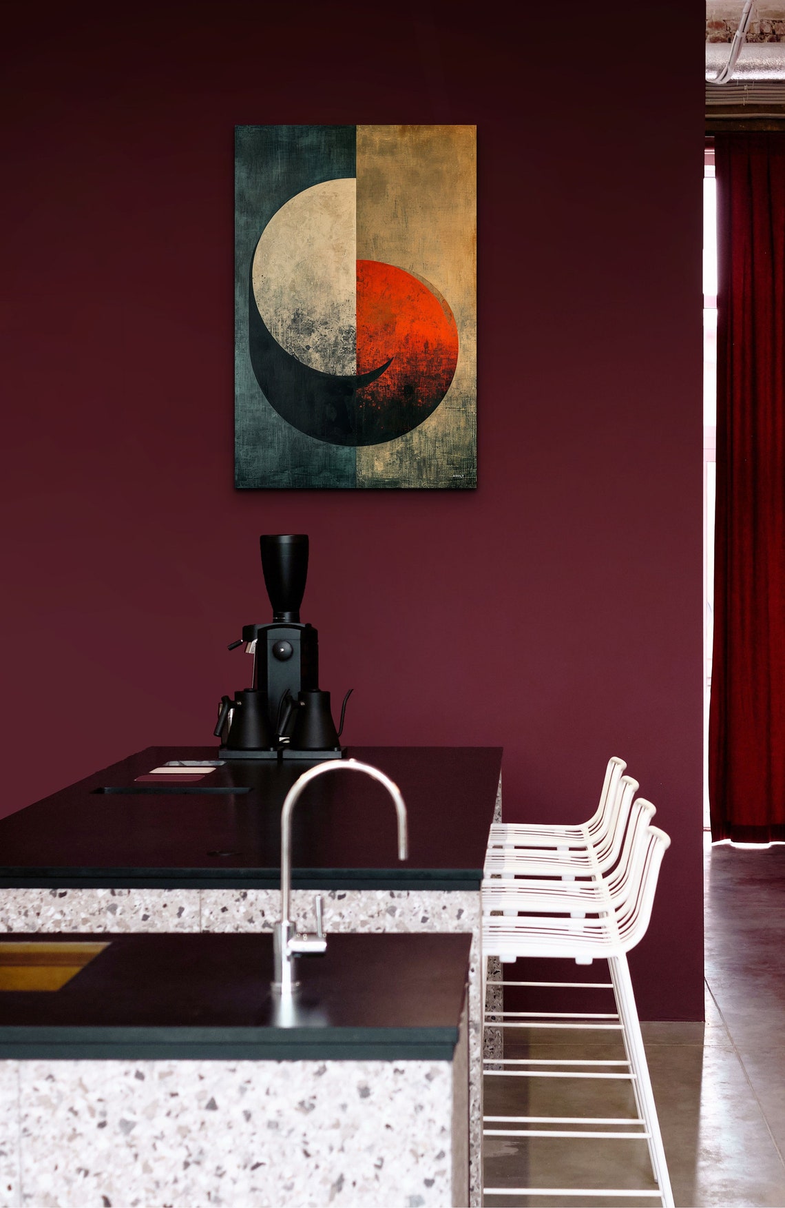 Mid Century Modern Moon Art Print - Image 6