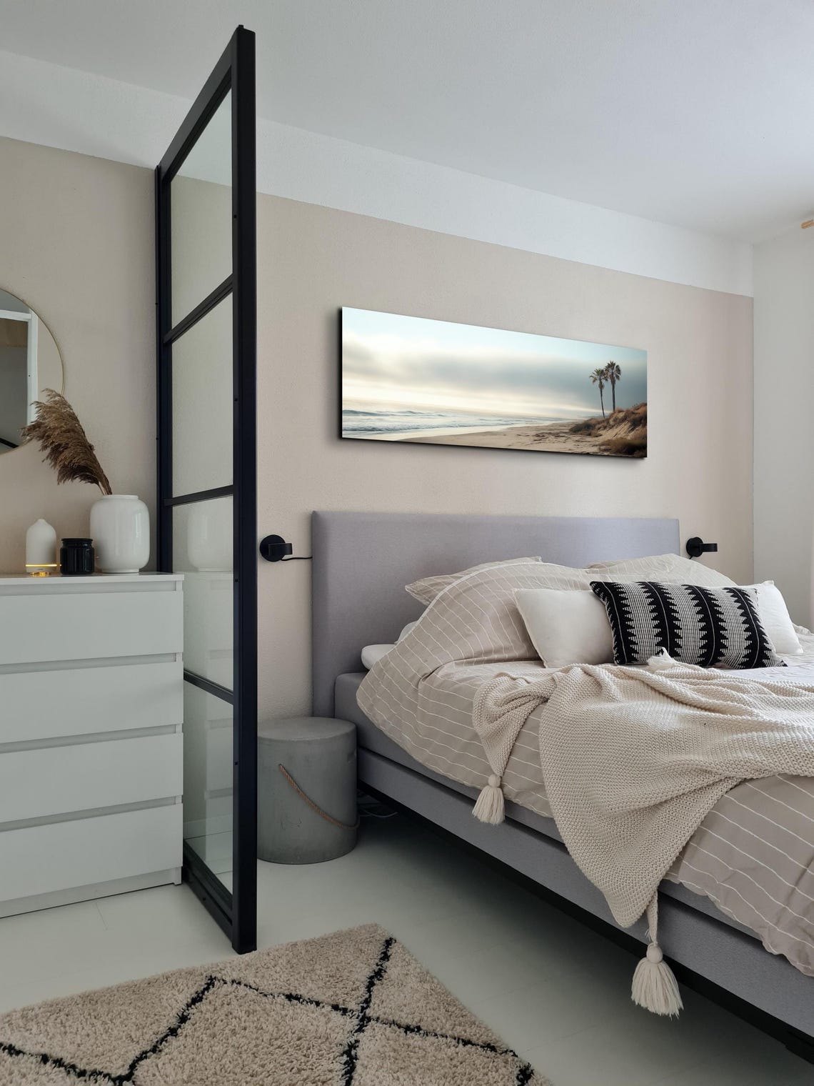 The Original Moody Beach Ready To Hang Panoramic Wall Art Print Large Wall Art Panoramic Art - Image 6