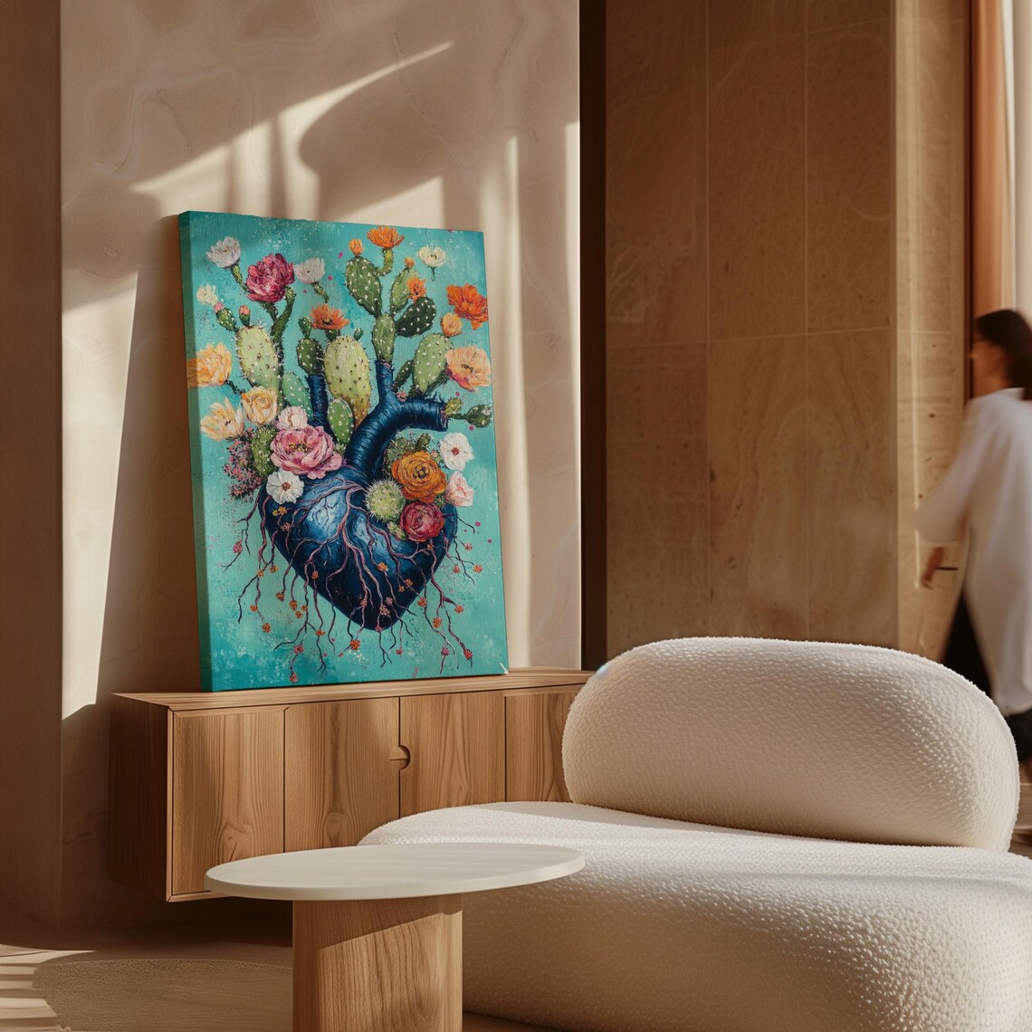 Heart And Cactus Floral Art Print, Botanical Decor - Image 7