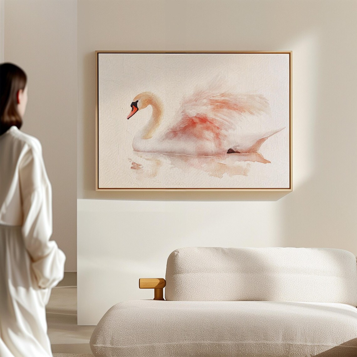 Watercolor Swan Art Print, Graceful Bird Artwork - Image 3
