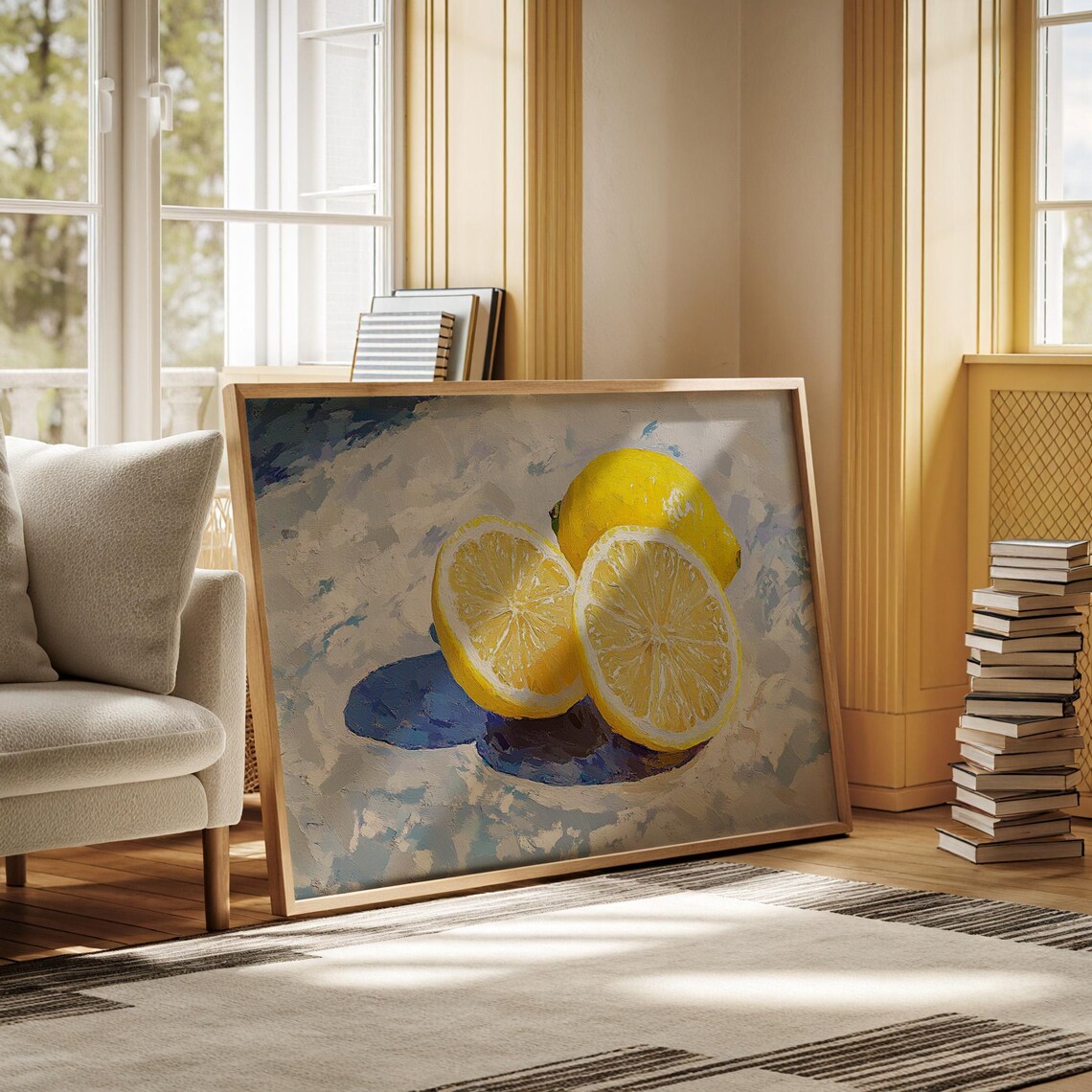Lemon Still Life, Kitchen Decor Wall Art Print - Image 3