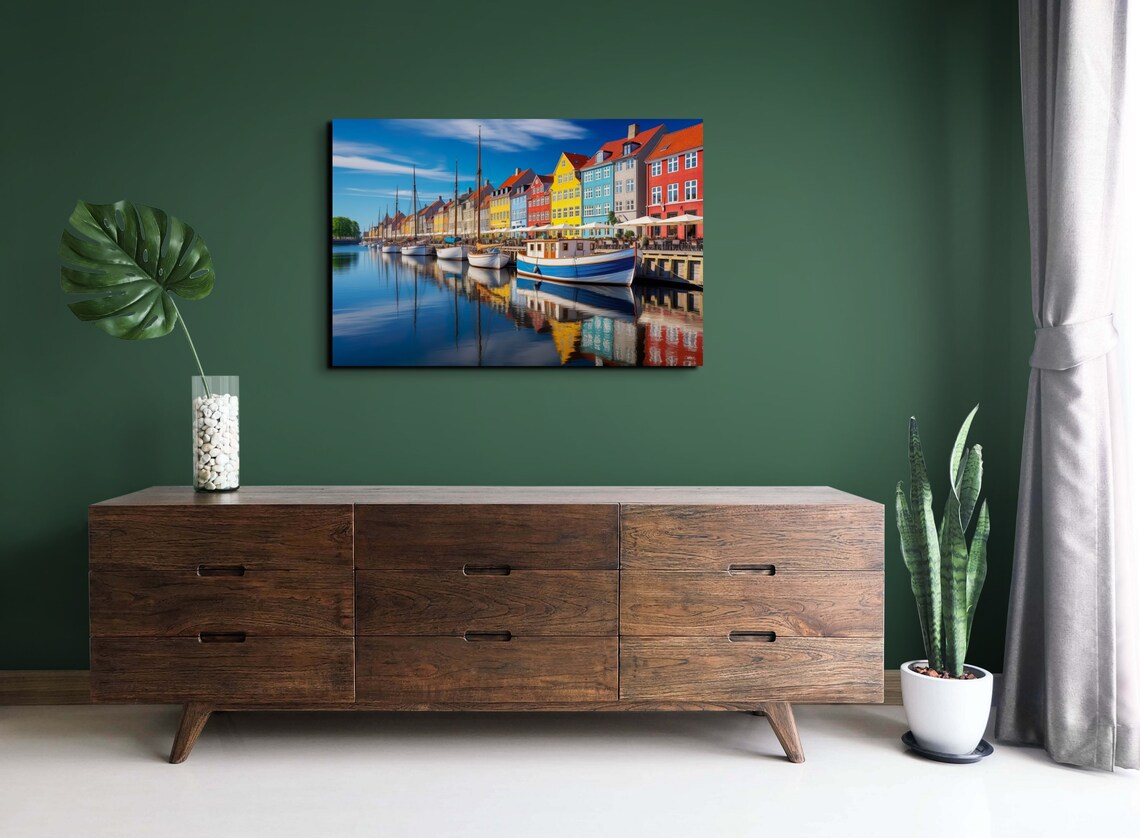 Colorful Nyhavn Harbor Waterfront in Copenhagen with Boats Poster - Image 5