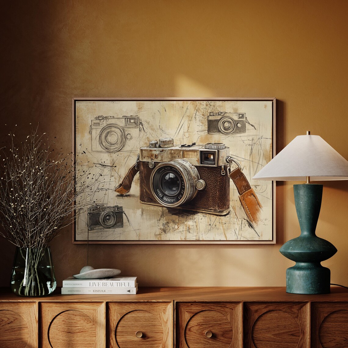 Vintage Camera Sketch Art Print, Retro Decor - Image 4