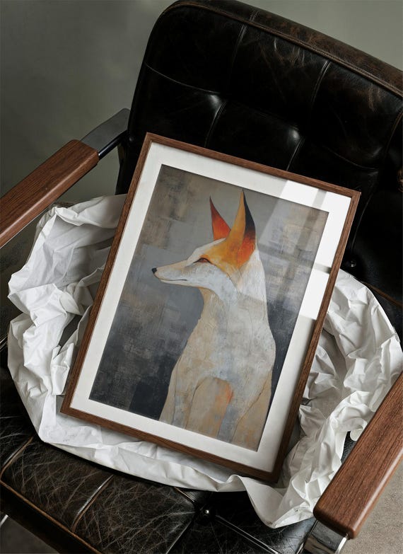 Ambereared Fox Wall Art Print