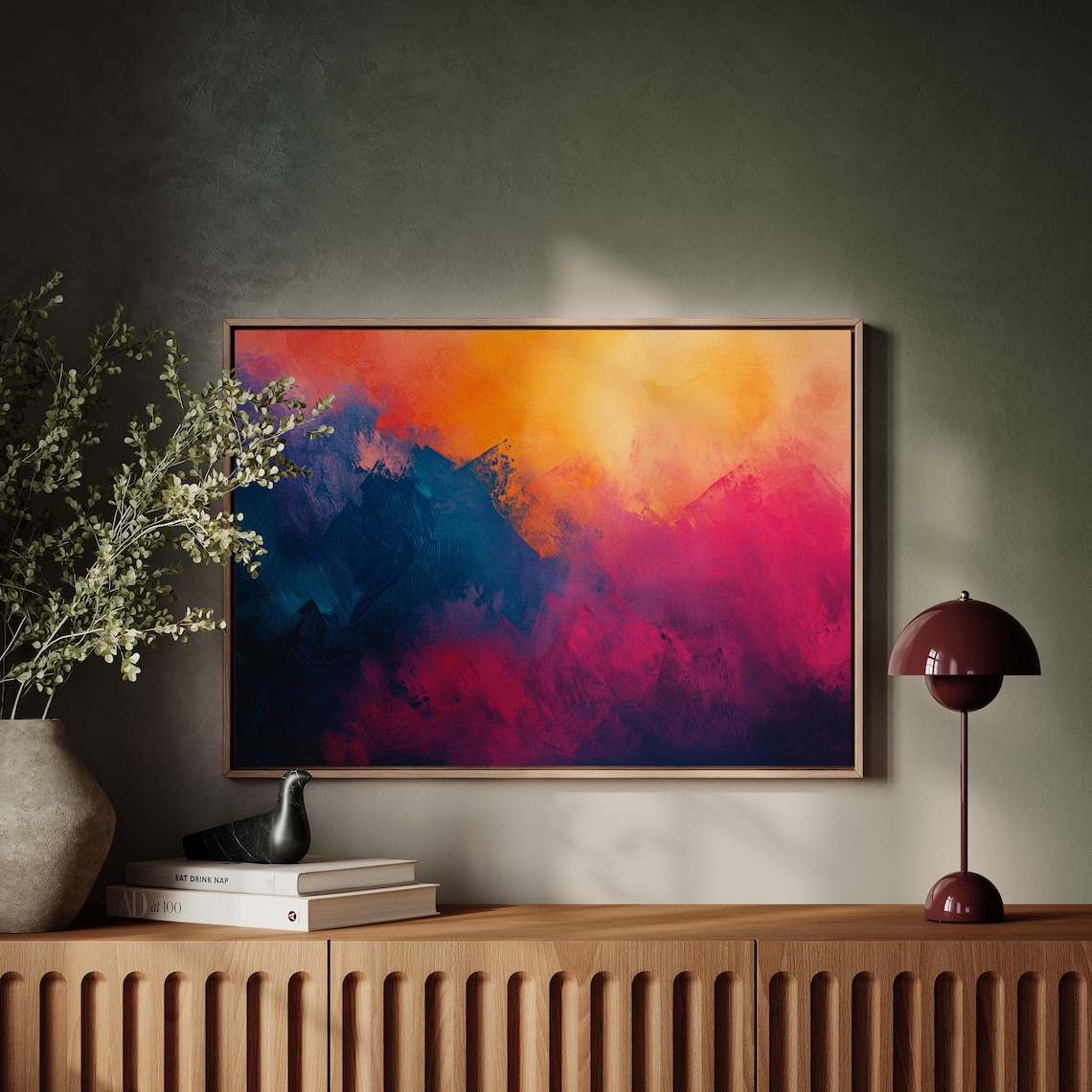 Abstract Sunset Gradient, Modern Home Decor - Image 4