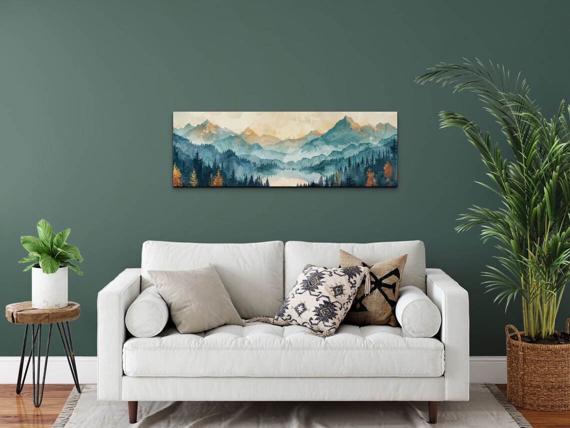 Cascade Mountain Range Mid-Century Modern Poster - Image 6