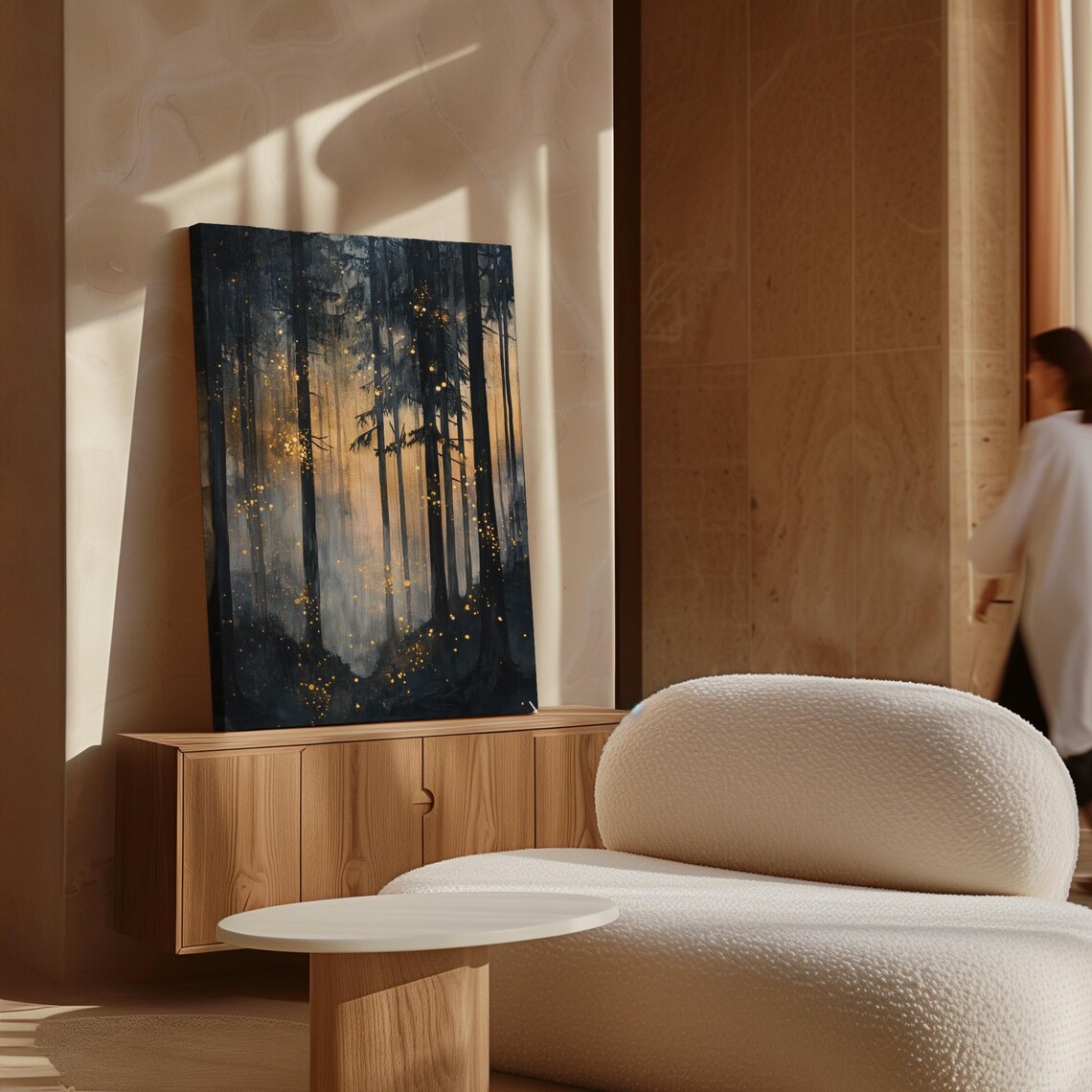 Twilight Enchanted Forest Poster, Mystical Woodland Glow - Image 6