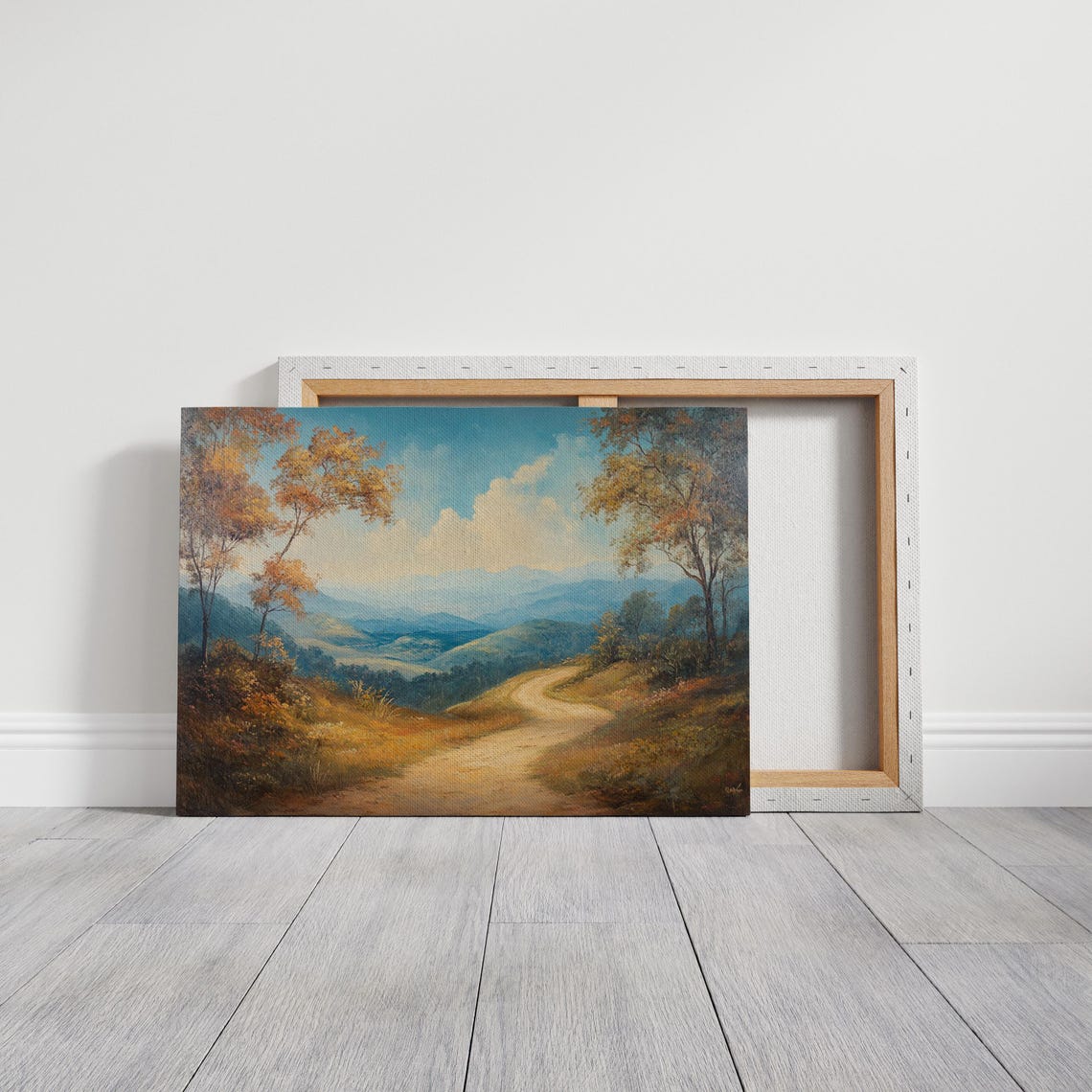 Autumn Country Path Winding Through Golden Hills And Fall Trees Poster - Image 2