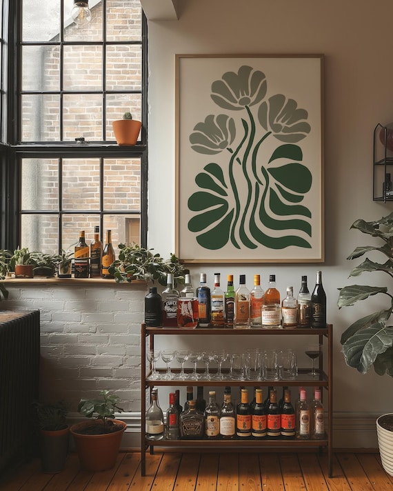 Modern Botanical Silhouette, Wall Art Print