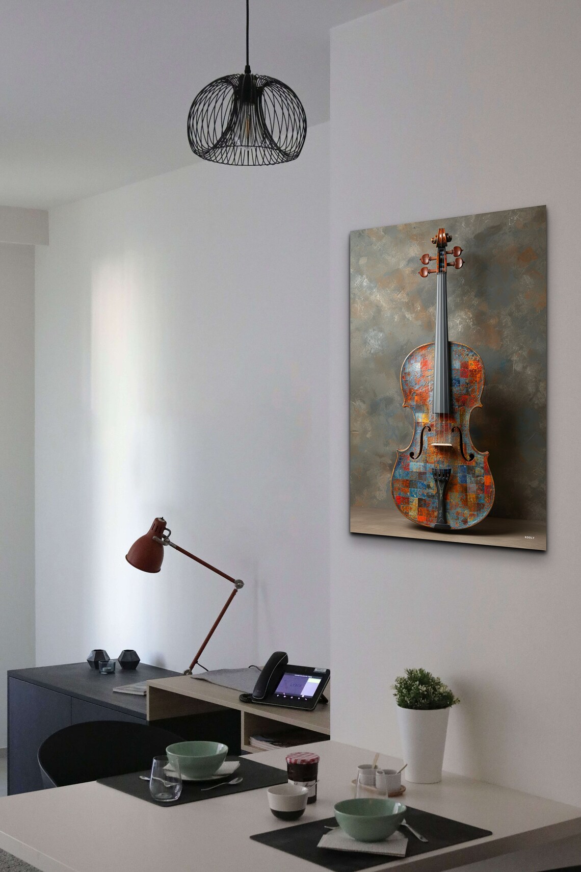 Violin Music Studio Decor Wall Art Print - Image 3