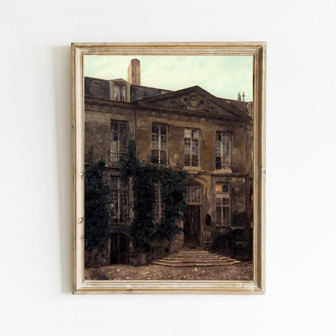 Vintage French Architecture Painting Art Print